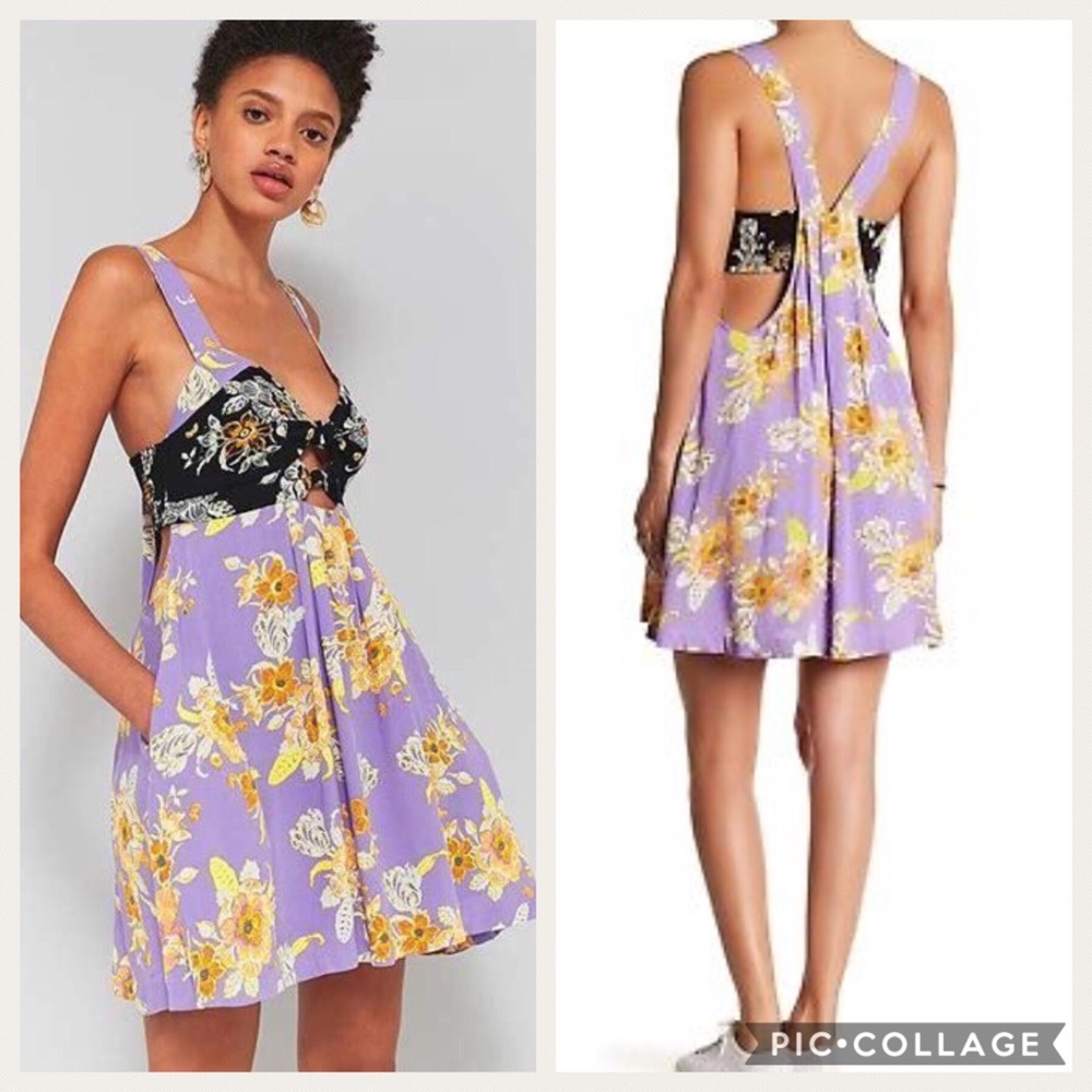 Free People Baby It’s You Floral Mini Dress M